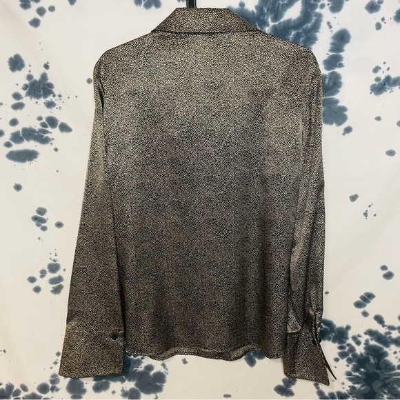 Vintage Kasper Small Dots Pattern Button Up Blouse - Picture 3 of 6